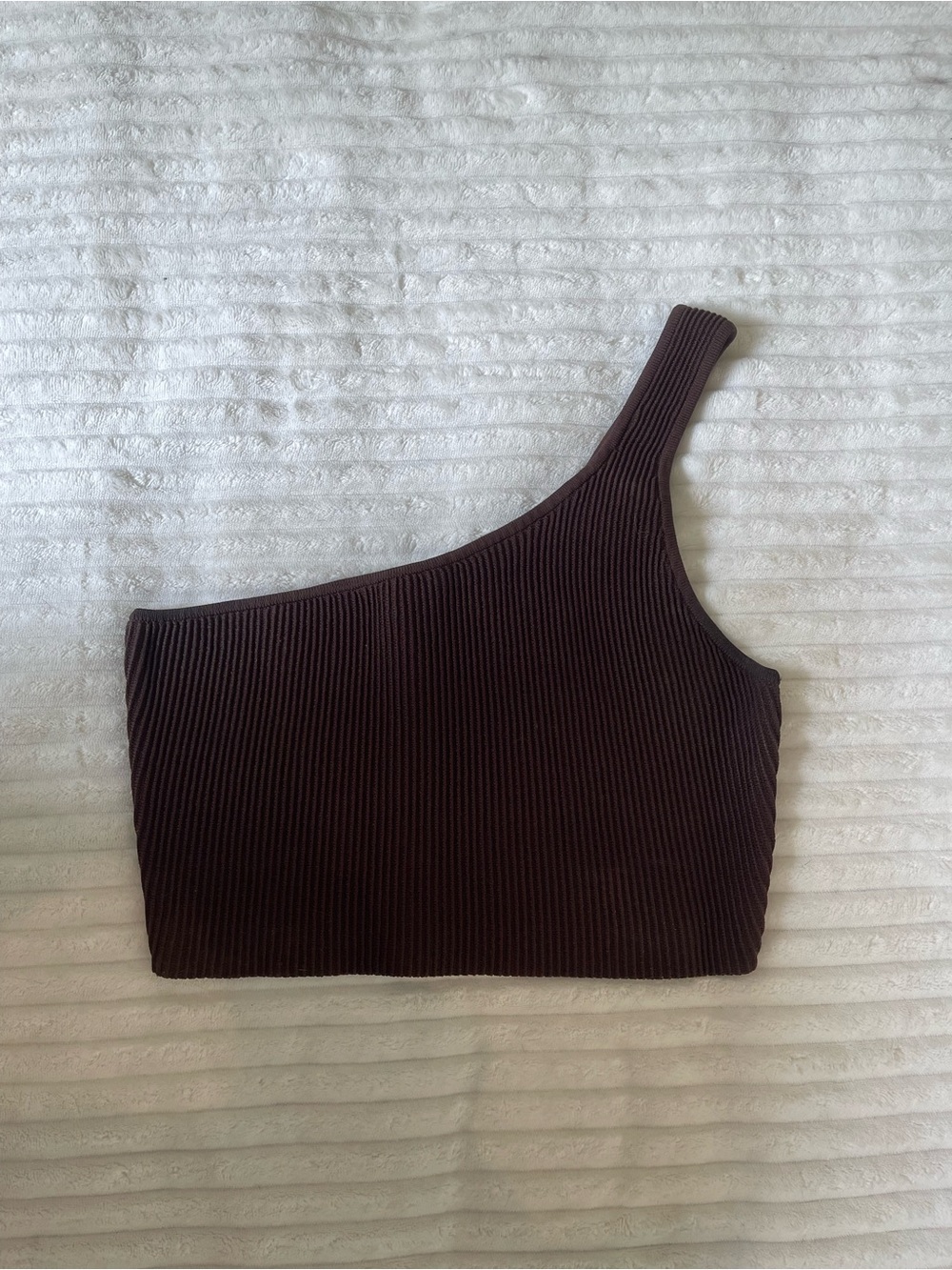 Aritzia sculpt knit brown top
